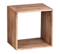FineBuy bois massif Acacia Cube étagère 43,5 x 43,5 x 33 cm cube