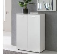 FineBuy Buffet Commode 71x104x35cm avec 2 portes Bois Étagère fermée Armoire