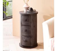 FineBuy Buffet Ronde Commode Mango Bois Massif avec Tiroirs Moderne Chambre