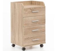 FineBuy Caisson à roulettes 40x33x70,5 cm avec 4 Tiroirs