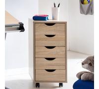 FineBuy Caisson de Bureau 33x64x38 cm Placard de Rangement Mobile avec Roulettes