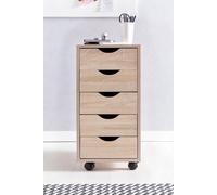 FineBuy Caisson de Bureau 33x64x38 cm Placard de Rangement Mobile avec Roulettes