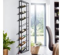 FineBuy Casier à Vin Mural Métal Doré 36x150x8cm Étagère Porte-bouteilles Étroit