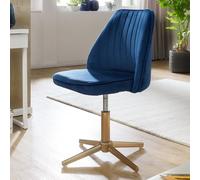 FineBuy Chaise De Bureau 80 - 100 cm Velours Fauteuil Pivotant Chaise Coquille