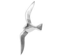 FineBuy Décoration Murale Mouette 30 cm Alu Argentée