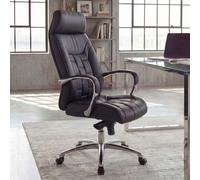 FineBuy Design Chaise bureau Chaise exécutif Ergonomique Chaise de pivotant Cuir