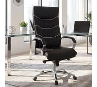 FineBuy Design Chaise bureau Chaise exécutif Ergonomique Chaise de pivotant Cuir