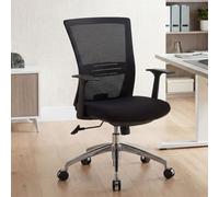 FineBuy Design Chaise bureau Chaise exécutif Ergonomique Chaise pivotant Tissu