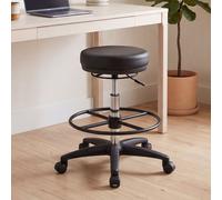 FineBuy Design Tabouret à Roulettes Pivotant 360° Rembourré Tabouret de bureau