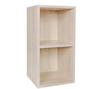 FineBuy Étagère 30x30x60 cm, Bibliothèque Étroite avec 2 Compartiments