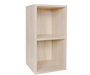 FineBuy Étagère 30x30x60 cm, Bibliothèque Étroite avec 2 Compartiments