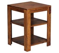 FineBuy Étagère 44x44x60 cm Bois Massif Sheesham avec 3 Étagères Marron
