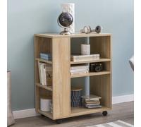 FineBuy Étagère de Rangement Roulette 60x75x35 cm Bibliothèque Ouverte Salon