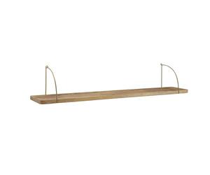 FineBuy Étagère Mur. 100 cm Bois Massif Manguier Métal