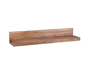 FineBuy étagère Murale 110 cm Bois Massif Acacia étagère Suspendue Rustique | Etagère en Bois - Capacité de Charge maximale 20 kg - Étagère pour Le Mur | Bois véritable