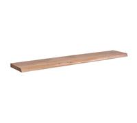 FineBuy Étagère Murale 140 cm Bois Massif Acacia avec Bord Naturel Marron