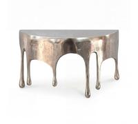 FineBuy Étagère Murale 35cm Aluminium Argenté Aspect Goutte - Étagère Suspendue Originale en métal - Design Drops Étagère Flottante Alu - Planche Murale décorative Moderne Faite à la Main