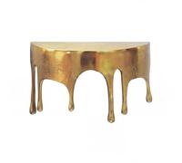 FineBuy Étagère Murale 35cm Aluminium Or Aspect Goutte - Étagère Suspendue Originale en métal - Étagère Flottante Design Drops Alu - Planche Murale décorative Moderne Faite à la Main