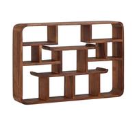 FineBuy Étagère Murale 80x55x15 cm Bois Massif Sheesham Étagère Suspendue Moderne | Etagère pour Le Mur Flottante - Capacité de Charge maximale 30 kg