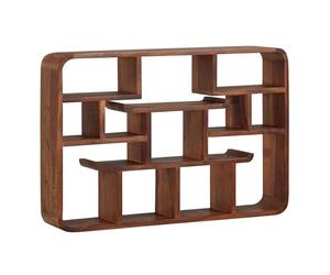 FineBuy Étagère Murale 80x55x15 cm Bois Massif Sheesham Étagère Suspendue Moderne | Etagère pour Le Mur Flottante - Capacité de Charge maximale 30 kg
