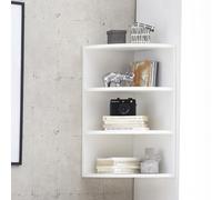 Étagère FineBuy 30 x 60 x 30 cm en Bois | Étagère Murale - étagère d'angle avec 3 Niveaux d'étagère | Étagère de Cuisine Suspendue | Bibliothèque à étagère Debout