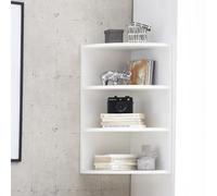 Étagère FineBuy 30 x 60 x 30 cm en Bois | Étagère Murale - étagère d'angle avec 3 Niveaux d'étagère | Étagère de Cuisine Suspendue | Bibliothèque à étagère Debout