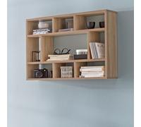 FineBuy Étagère murale SV51844 Étagère suspendue Étagère murale en bois Petite bibliothèque Moderne