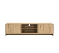 FineBuy Meuble TV 155x40x40 cm Décor Chêne avec 2 Portes, Étagère