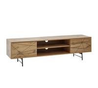 FineBuy Meuble TV 160x40x45 cm Décor Chêne Marron