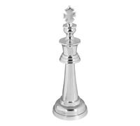 FineBuy pion - Grand Aluminium décoration | Design Statue dans X-XL | Figure 60 cm décoratif en Aluminium Poli | Décor Moderne en Argent | Objets décoratifs géants pour la Maison