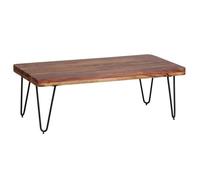FineBuy Sheesham feuillus table basse 115 x 60 x 40 cm New