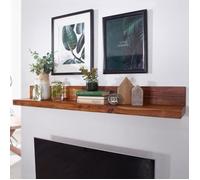 FINEBUY solide mur en bois étagère 80 cm palissandre