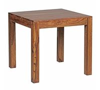 FineBuy Table à Manger 80x80 cm Bois Massif Sheesham