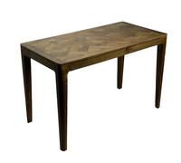 FineBuy Table à Manger en Bois Massif de manguier 120x60 cm Finition Noyer - Table de Salle à Manger rectangulaire - Table de Cuisine Moderne pour 6 Personnes Bistrot Faite à la Main