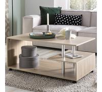 FineBuy Table Basse 105x60x48,5 cm Pivotant à roulettes, Table de Salon