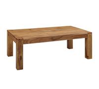 FineBuy Table Basse 110x60x40 cm Bois Massif Acacia Rectangulaire