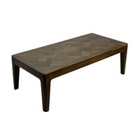 FineBuy Table Basse 120 x 60 cm Bois Massif Mangue Finition Noyer - Table de Salon rectangulaire - Table de canapé Moderne en Bois - Table de Salon Design Faite à la Main