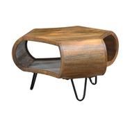 FineBuy Table Basse 60x60x38,5 cm Bois Massif Manguier, Organique Forme