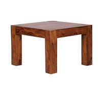 FineBuy Table Basse 60x60x40 cm Bois Massif Sheesham Carrée Marron
