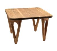 FineBuy Table Basse Acacia Massif 60cm - Table de Salon carrée - Table d'appoint Bois Moderne - Table Lounge Design avec Coins arrondis Style Campagne Fait Main