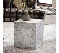 FineBuy Table Basse Aspect Marbre 40 cm Table de Salon Carrée Moderne Brilliant
