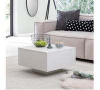 FineBuy Table Basse Blanc 60x35,5x60cm Table de Salon Table de Sofa Design Carré