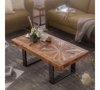 FineBuy Table Basse Bois Massif 105x40x55 cm Table d'appoint Table de salon