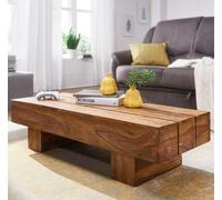 FineBuy Table Basse Bois Massif 120x30x45cm Table d'appoint Table de salon