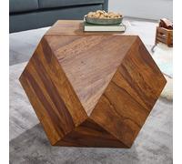 FineBuy Table Basse Bois Massif 57x42,5x57cm Table d'appoint Table de salon