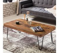 FineBuy Table basse en bois massif 115 x 60 x 40 cm