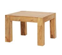 FineBuy Table basse carrée en bois massif Marron 60 x 60 x 40 cm