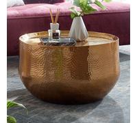 FineBuy Table Basse de Salon 60x60x35 cm Table de Canapé Metal Orientale Ronde