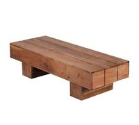FineBuy Table basse en bois massif massif 120 x 45 x 30 cm