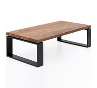 FineBuy Table Basse en Bois Massif sheesham avec Armature en métal Marron 115 x 60 x 35 cm